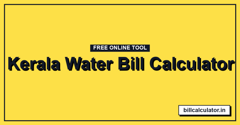 Kerala Water Bill Calculator